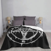 Baphomet Satanic Goat Coral Fleece Throw Blanket - Himpall